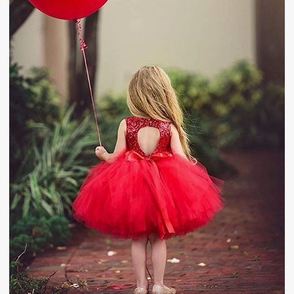 girls red dress - Picture 3 of 5